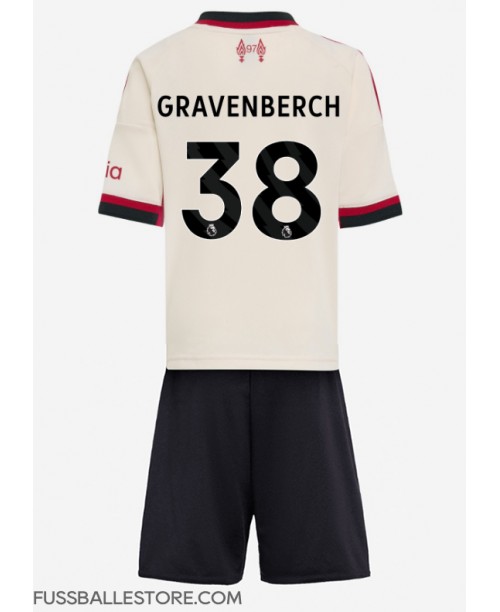 Günstige Liverpool Ryan Gravenberch #38 Auswärts Trikotsatzt Kinder 2025-26 Kurzarm (+ Kurze Hosen)